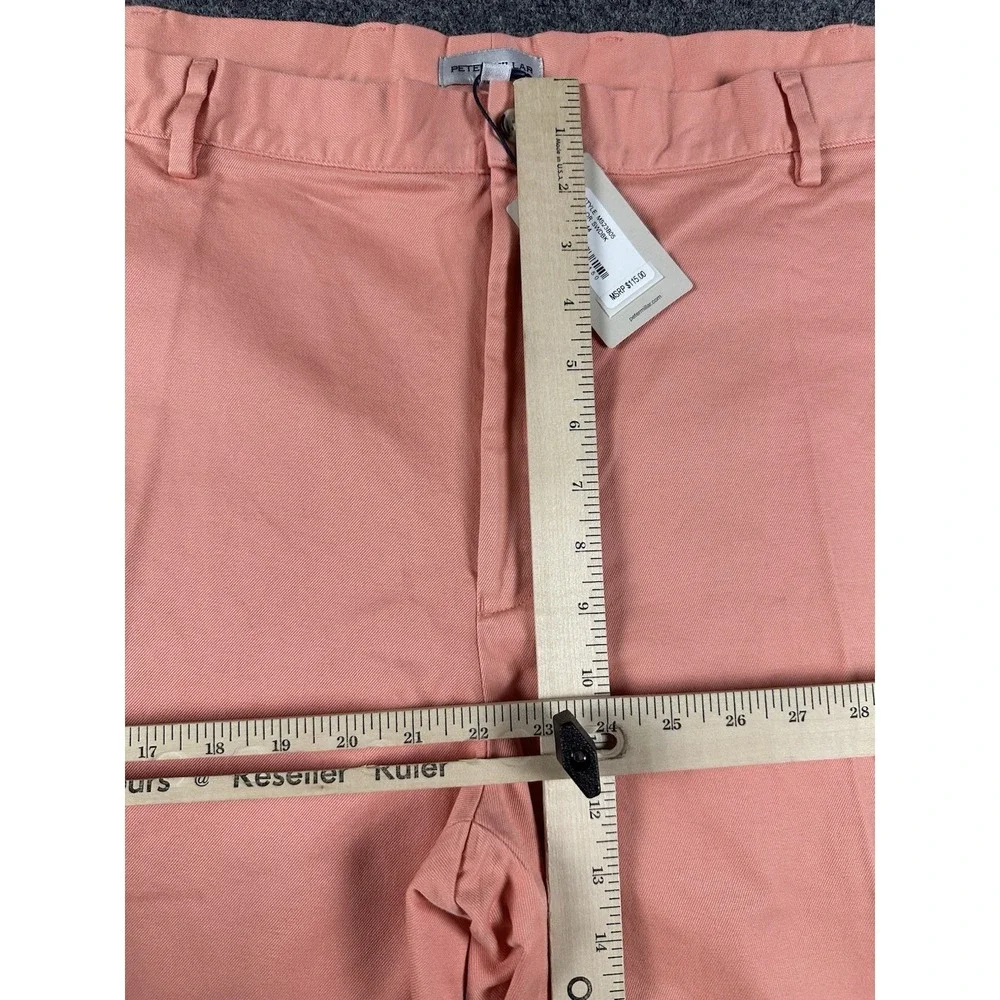 Peter Millar Pilot Twill Shorts 44 Mens Pima Twill Salmon Orange MS23B05